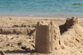 Sandcastle on the beach